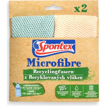 Spontex Microfibre Recyclingfasern mikroutierka z recyklovaných vlákien 30 x 30 cm 2 ks