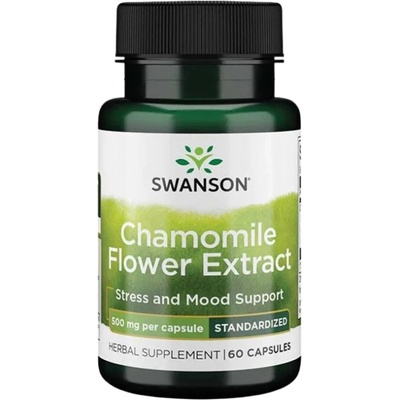 Swanson Chamomile Flower Extract 500 mg | Standardized Apigenin [60 капсули]