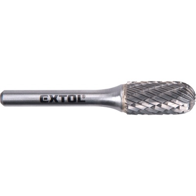 Fréza karbidová válcová s kulovým čelem, průměr 12x25mm/stopka 6mm,sek střední (double-cut) EXTOL INDUSTRIAL 8703725