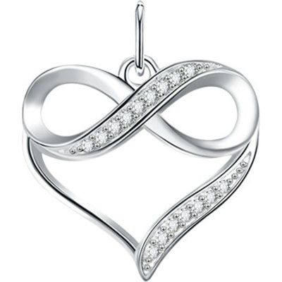 Olivie Stříbrný přívěsek SRDCE & NEKONEČNO 9031