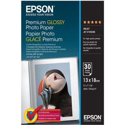 Epson S042154 Premium glossy photo paper inkjet 255g-m2 130x180mm, 30 sheets (C13S042154)