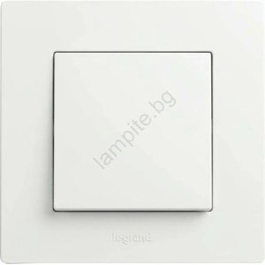 Legrand - Еднополюсен ключ № 1 с рамка NILOE STEP бял (LR0054A)