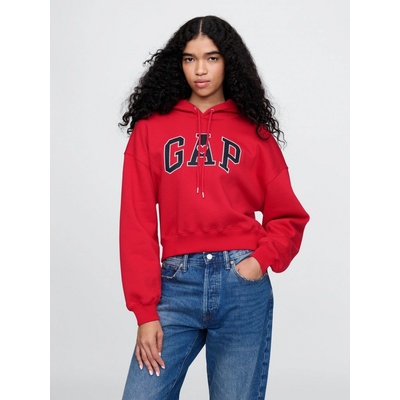 GAP Crop mikina Vintage Soft červená