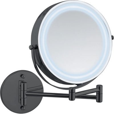 Wenko Kosmetické zrcátko LUMI s LED pro montáž na stěnumontáž bez vrtání