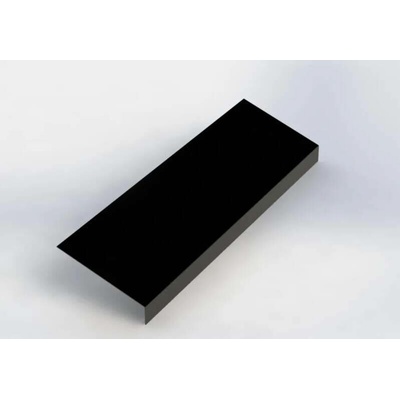 Podkladní okapnice r.š.167mm pozink lakovaný RAL 9005 černá s folií dl.2m