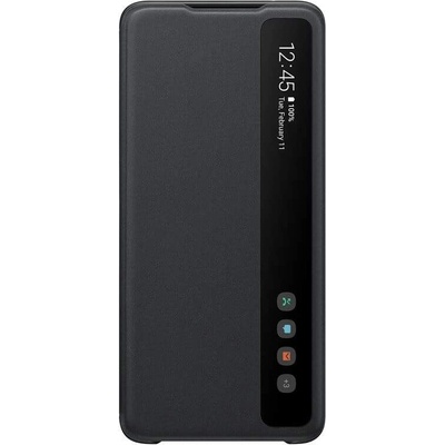 Samsung Clear View Cover EF-ZG988CB - оригинален кейс, през който виждате информация от дисплея за Samsung Galaxy S20 Ultra (черен)