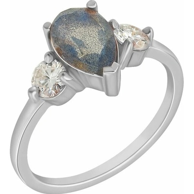 Eppi zásnubní prsten s labradoritem a moissanity Nanon R41362