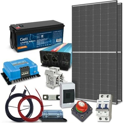 TIPA solárny ostrovný set TRINA 910Wp batéria LiFePO4 24V 100Ah menič 24V/230VAC 2000W