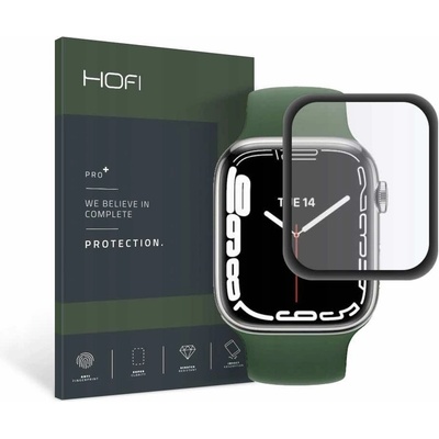Hofi Калено стъклено защитно покритие на Apple Watch 7 41мм - Hofi Glass Pro Plus Screen Protector (черен-прозрачен) (HOFI160BLK)
