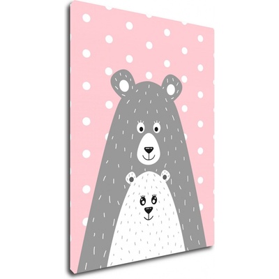 Impresi Obraz Pink grey bear - 30 x 40 cm