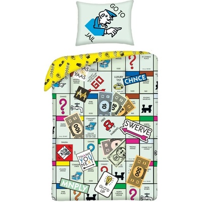 Halantex obliečky Monopoly Desk Game MON-1104BL 140x200 70x90