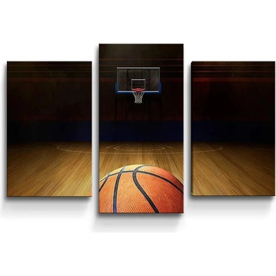 Sablio Obraz - 3-dílný Basketbal - 75x50 cm