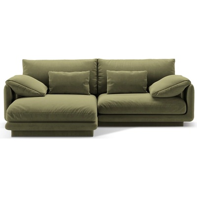 Micadoni Светлозелен кадифен ъглов диван (ляв ъгъл) Torino - Micadoni (MIC_LC_S_184_F1_TORINO6)