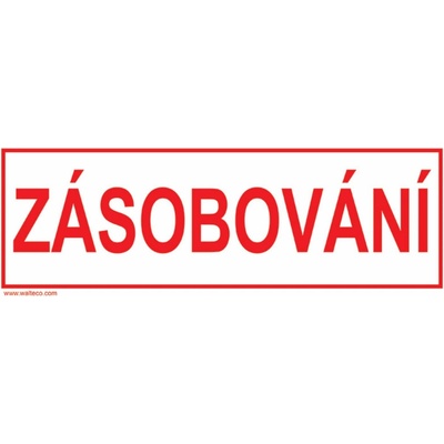 Walteco Zásobování, 290x100mm, plastová tabulka , 20162