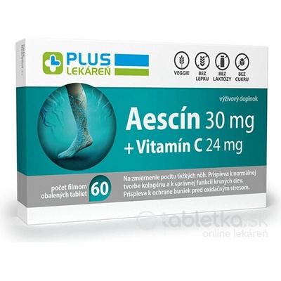 Plus Lékáreň Aescín 30mg + Vitamín C 24mg 60 tabliet