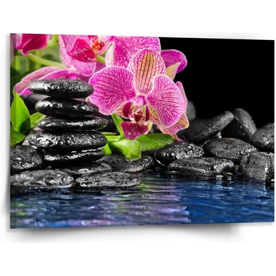 Sablio Obraz Orchidej na kamenech - 150x110 cm