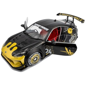 Solido 1: 18 toyota gr86 lbwk body kit ЧЕРНО & ЗЛАТНО 2024