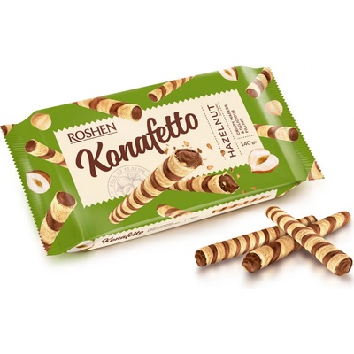 Roshen Konafetto trubičky s oříškovou náplní 140 g