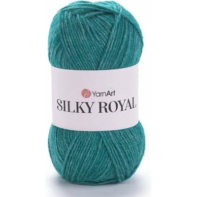YarnArt pletací příze YarnArt SILKY ROYAL 439 tyrkysová, klasická 50g/140m