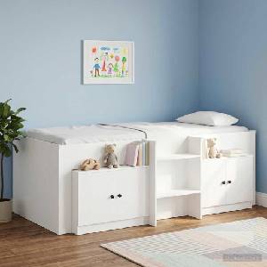 vidaXL Складова кутия за легло на ниво 2 бр. Бяло 66 x 35 x 48 см (893715)