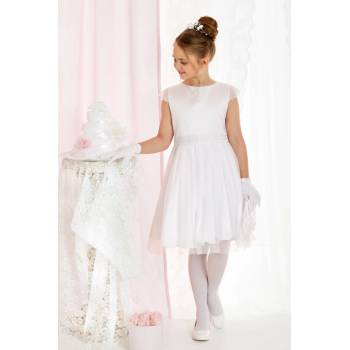 Fashionkids dievčenské šaty PERLA biela M/413 biela