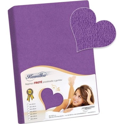Bellatex Froté prostěradlo Kamilka tmavě fialové 120x200