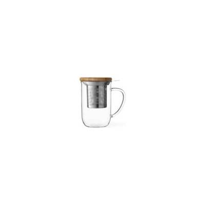 VIVA Чаша за чай с цедка VIVA Minima 500ml, бамбуково капаче за запарка (1006988)