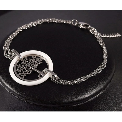 Prosperk náramek keramický strom života bílý S6053