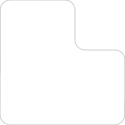 Samolepicí značení umístění palet WT-5210, tvar ''L'' – polyester, bílá, 125×125×75 mm, balení 25 ks