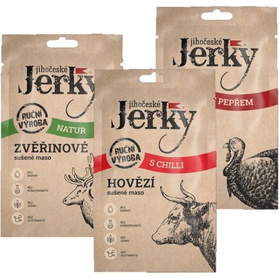 Jihočeské Jerky Zvěřinové s pepřem 20 g