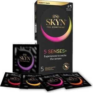 SKYN 5 бр. Микс нелатексови презервативи Skyn 5 Senses+ - sexo