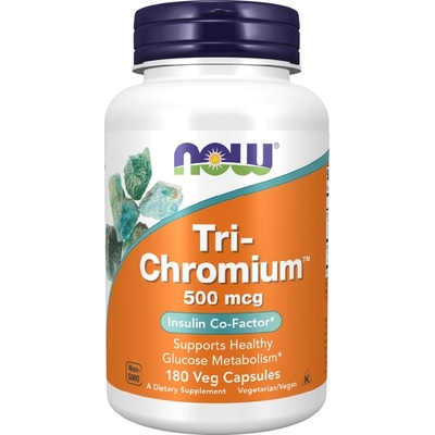 NOW NOW Tri-Chromium 500 mcg, 180 Veg Capsules