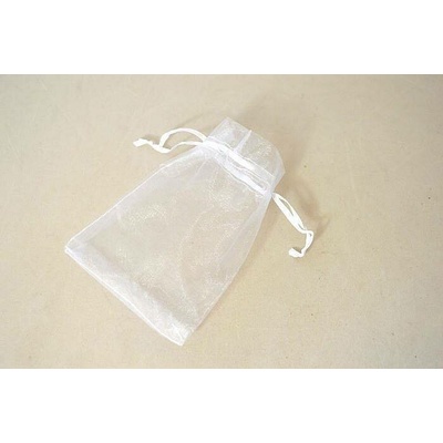 Sáček organza bílý 12x17cm 1ks z balení 12ks