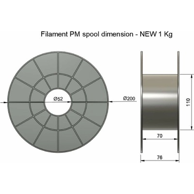 Filament PM ABS-T 1,75mm oranžová, 1 kg