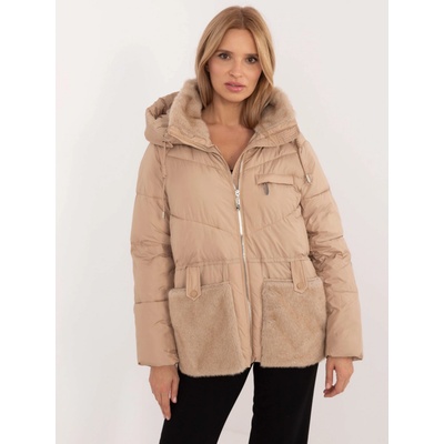 Wind Line Béžová dámská prošívaná zimní bunda mbm-kr-2637.31p-beige velikost: s