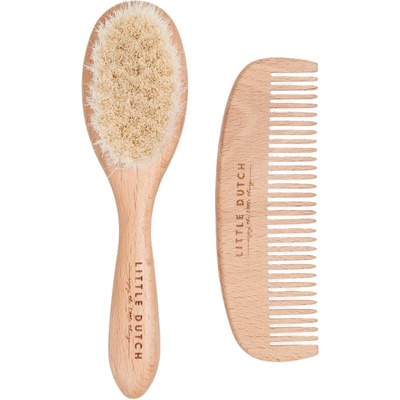Little Dutch Сет дървена бебешка четка и гребен Little Dutch - 2 броя (AC10122001)