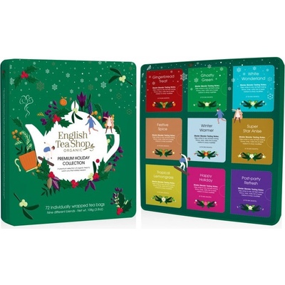 English Tea Shop Vianočná prémiová kolekcia zelená Bio 72 Ks