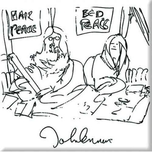John Lennon Bedism Black On White Магнит (JLMAG16)