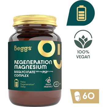 Beggs Magnesium bisglycinate 380 mg + P5P COMPLEX 1,4 mg 60 kapslí