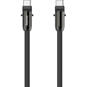 Hama Кабел за зареждане, USB-C, 2 в 1 с връзка за телефон, 1.2 m, черен (HAMA-201751)