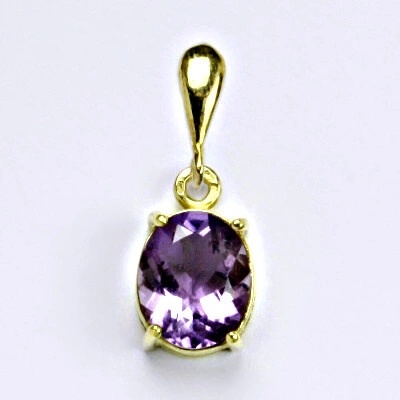 Čištín Zlatý přívěšek s přírodním ametystem ,žluté i bílé zlato P 1242 22
