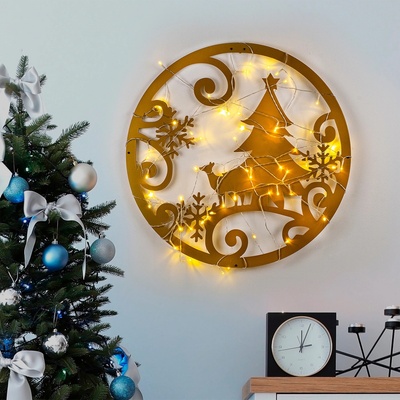 ASIR Nástěnná kovová dekorace SANĚ s led osvětlením 60 cm