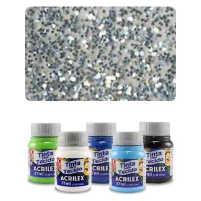 ACR Farba na textil 37 ml glitter silver