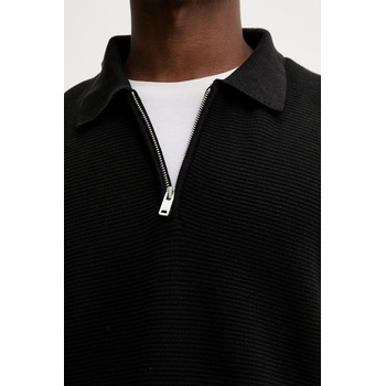 HUGO BOSS Памучен пуловер hugo мъжки в черно от лека материя 50546871 (50546871)