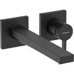 Hansgrohe Tecturis E - Смесител за мивка за вграждане, с изпразнител, за двуотворен монтаж, EcoSmart, черен мат 73051670 (73051670)