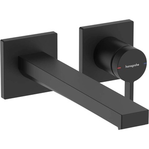 Hansgrohe Tecturis E - Смесител за мивка за вграждане, с изпразнител, за двуотворен монтаж, EcoSmart, черен мат 73051670 (73051670)