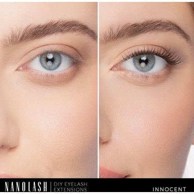 Nanolash, DIY Extensions Starter Kit umelé riasy 10,12,14 mm Innocent 36 ks. + tmel na riasy 5ml + tmel na riasy 5ml + aplikátor na riasy 1ks. + odstraňovač rias 5ml