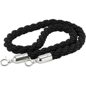 HORECANO-Въже за ограничителна стойка Ø3.2x150cm TWISTED ЧЕРНО/СРЕБРО (110130-001S) (0185210)