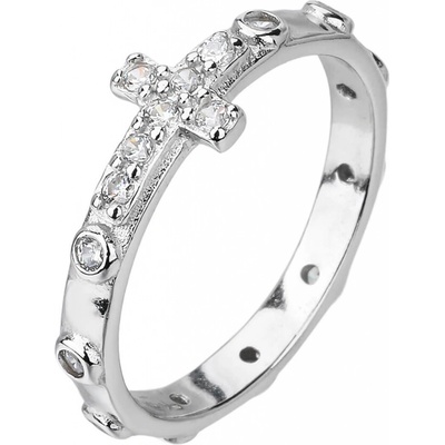 Bealio stříbrný modlitební prsten DESÁTEK růženec zirkon 03 12408 3528