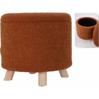 Homestyling Taburet s úložným prostorem TEDDY 40 cm hnědá